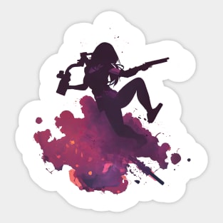 Action Girl Sticker